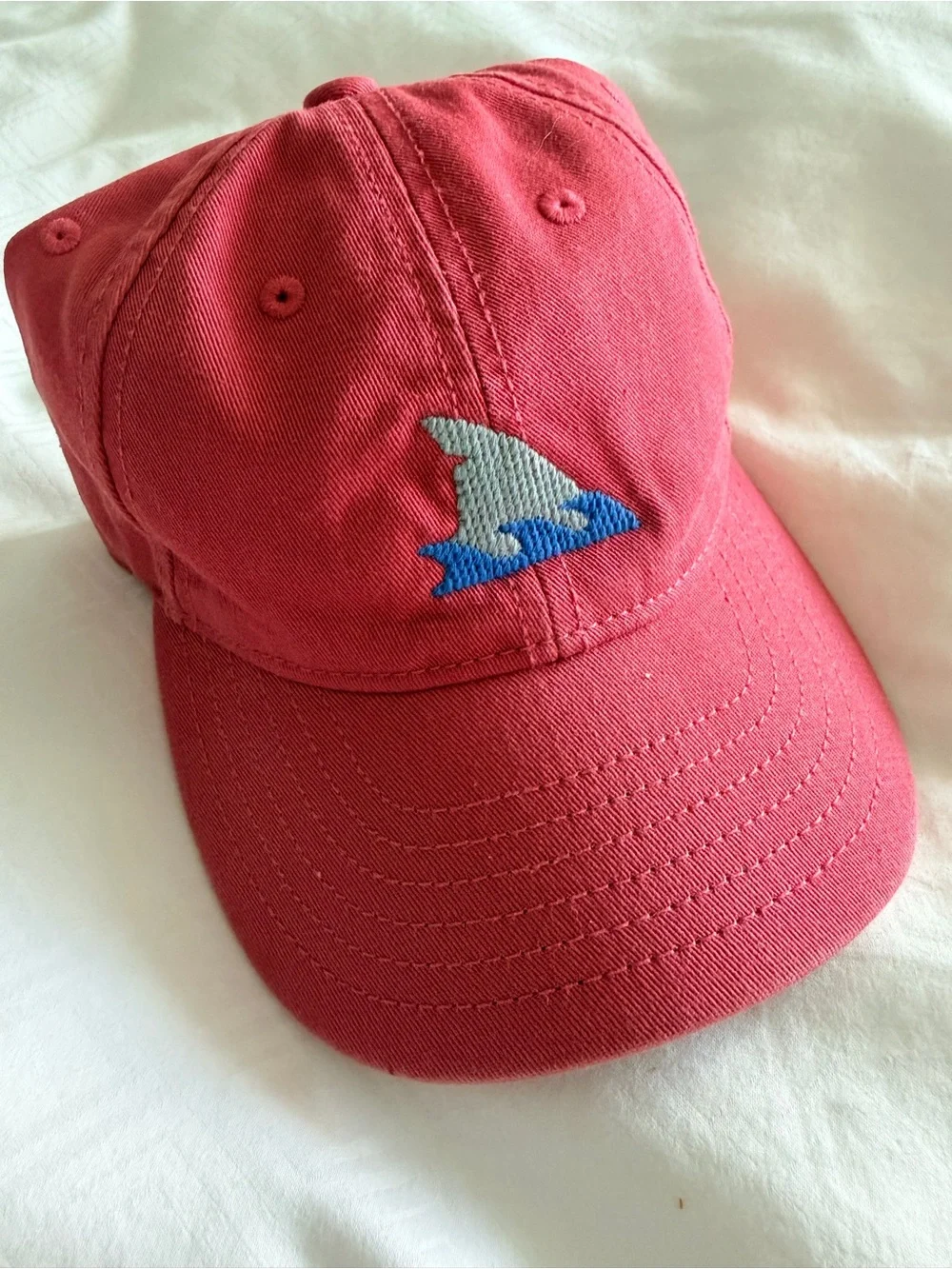 Harding Lane Baseball Cap with Shark Embroidery and Seaside Embroidery on back